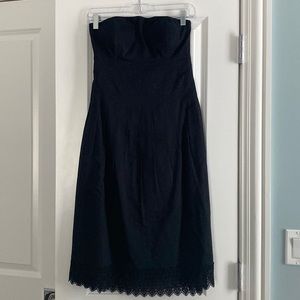 Strapless black dress